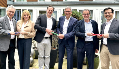 Staffelstabbergabe: Von links: K. Wittemann, M. Kleiber, C. Mnich, R. Egner, F. Sph, D. Mok